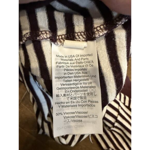 Madewell Rivet & Thread Womens Striped Cropped Short Sleeve Top Size XXS USA - Picture 6 of 8